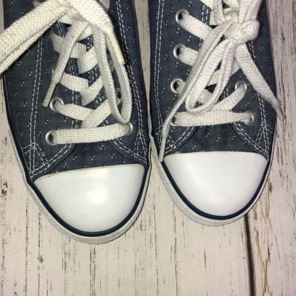 Blue Chuck Taylor Dainty Chambray Low Top Sneaker - Picture 4 of 9